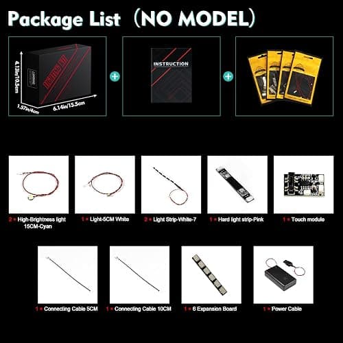 LocoLee Touch Version LED Light Kit Compatible with Lego 10375 How to Train Your Dragon: Toothless (NO Model, Only Light kit), Light Compatible with Lego 10375 -NO LEGO's with Light Kit thumbnail 7