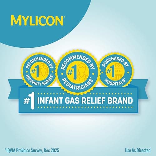 MYLICON Infants Gas Relief Drops for Infants and Babies, Dye Free Formula, 1 Fluid Ounce thumbnail 3