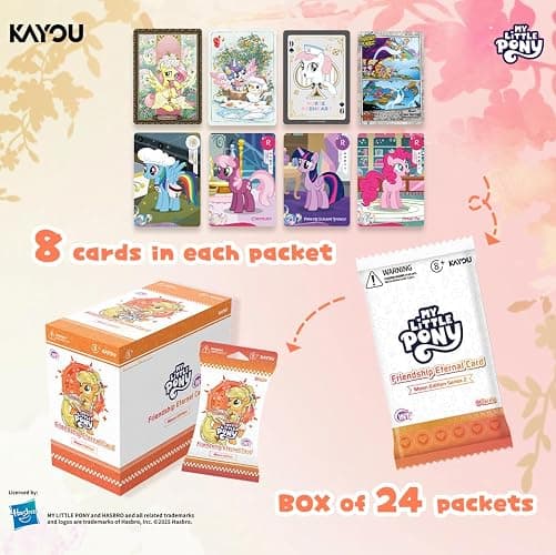 Kayou Friendship Eternal My Little Pony Moon Edition Cards, English Series 1 Card Set, Display Box of 24 Packs with 8 Cards Each thumbnail 2
