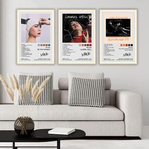 JINOS Mitski Poster A Set of 3 Canvas Album Posters Decorative Painting Canvas Wall Posters And Art Picture Print Modern Family Bedroom Decor Posters for Room Aesthetic 08x12inch(20x30cm)-3pcs thumbnail 4