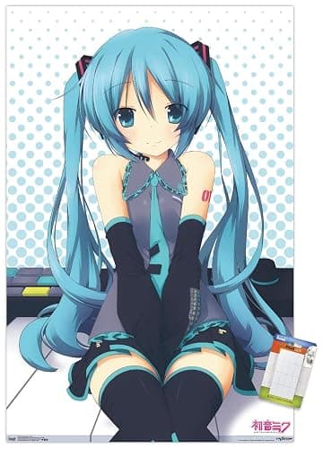 Trends International Hatsune Miku - Keys Wall Poster, 22.375" x 34", Poster & Mount Bundle - Image 1