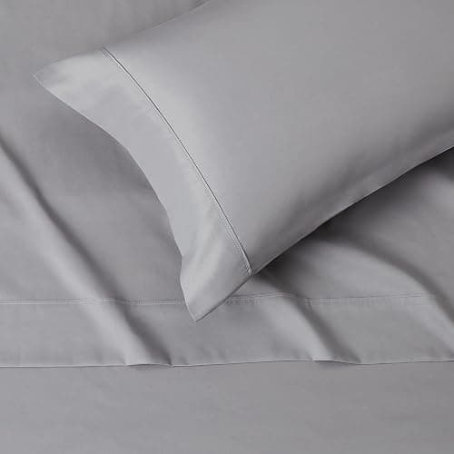 Amazon Basics Lightweight Super Soft Easy Care Comfortable Microfiber 3 Piece Bed Sheet Set With 14-inch Deep Pockets, Twin XL, Dark Gray, Solid thumbnail 3