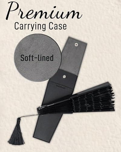 Kaitiaki Goth Folding Fan - Black Lace Handheld Fan with Spooky Spider Web Design, Gothic Accessories, Coffin Carrying Sleeve, High Airflow Fabric, Perfect for Halloween Costume thumbnail 6