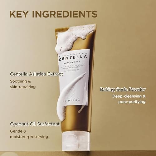 SKIN1004 Madagascar Centella Ampoule Foam, 4.23 fl.oz, Korean Face Cleanser & Makeup Remover with Centella Asiatica, Gentle Daily Cleanser for Soft Skin, Korean Skin Care thumbnail 6