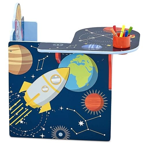 Delta Children Space Adventures Chair Desk with Storage Bin - Ideal for Arts & Crafts, Snack Time, Homeschooling, Homework & More - Greenguard Gold Certified, Blue thumbnail 7