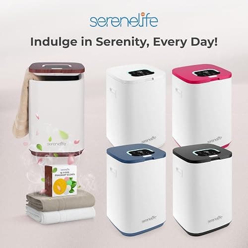 SereneLife Towel Warmer - 23L Capacity Bucket with Timer Function, Fits Up to Two Oversized Towels for Bathroom, Wood thumbnail 7