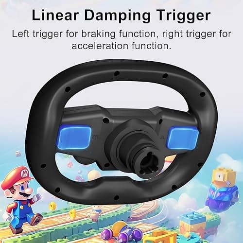 DOYO Gaming Steering Wheel with Pedals, 270 Degree Racing Wheel with Dual-Vibration Motors, Wireless Steering Wheel for PS4, PC, Nintendo Switch, PS3, IOS, Android Racing Games thumbnail 6