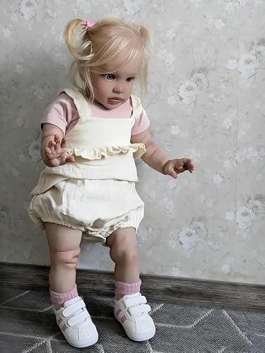 Anano Realistic Reborn Toddler Doll 70CM Pippa Reborn Dolls Realistic Silicone Babies That Look Real Looking Toddler Girls Set for Kids Age 3 Role Playing thumbnail 6