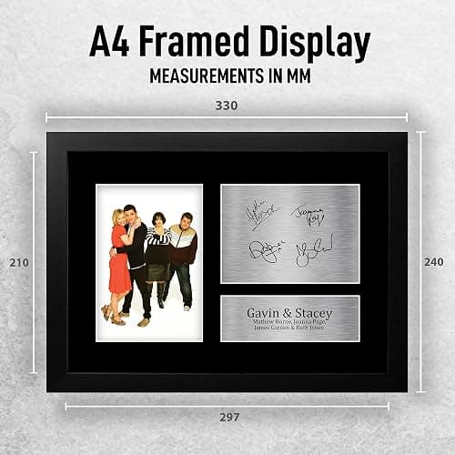 HWC Trading FR A4 Mathew Horne & Joanna Page Gavin & Stacey Gifts Printed Signed Autograph Picture for TV Show Fans - A4 Framed - (Framed) Mathew Horne & Joanna Page thumbnail 3