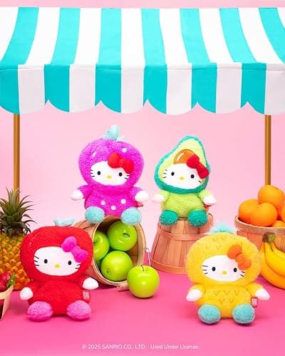 BumBumz 7.5-inch Hello Kitty FruitBumz Plush - Sanrio Hello Kitty Dressed as a Strawberry Collectible Toy - from The Makers of Original Squishmallows thumbnail 3