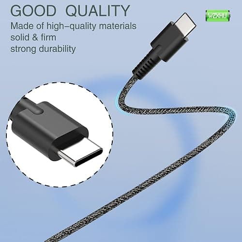 WZXHU New Slim 65W USB C Laptop Charger Compatible with HP Spectre x360, Envy, Chromebook, Elitebook x360, Pavilion, Elite x2 Travel Type C Power Cord Ac Adapter thumbnail 3