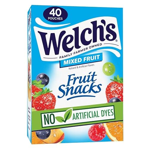 Welch's Fruit Snacks, Mixed Fruit Snack Box, Gluten Free, 0.8oz Snack Packs (Pack of 40) - Image 1