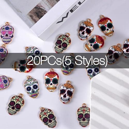 Bulk Gold Enamel Charms for Jewelry Making, Colorful Metal Charms Pendant for Bracelet Necklace and Crafting thumbnail 3