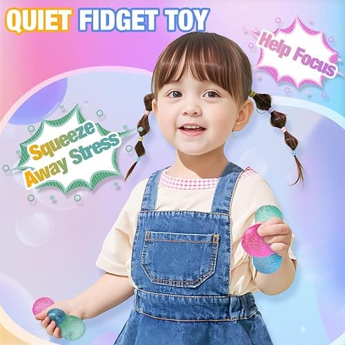APLIST Textured Mini Stress Balls: 9 Pack High Density Solid Squishy Toys, 1.6" Small Sensory Fidget for Kids Adults, Quiet Anxiety Relief Item for Classroom, Malt Sugar Filled, Prizes for Students thumbnail 4