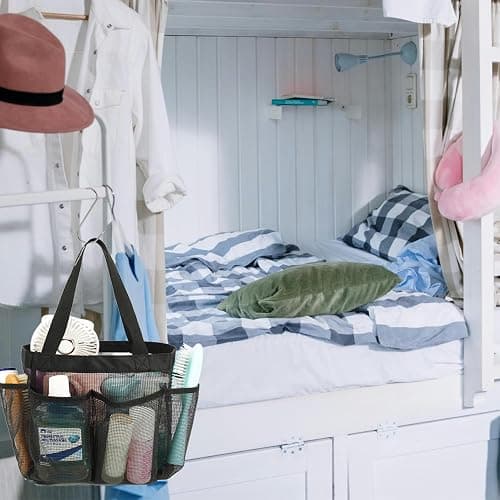 Fammart Mesh Shower Caddy Portable for College Dorm Room Essentials, 8-Pocket Large Shower Basket Tote Bag with 2 Handles for Toiletry, Bathroom, Beach, Camp, Gym thumbnail 2