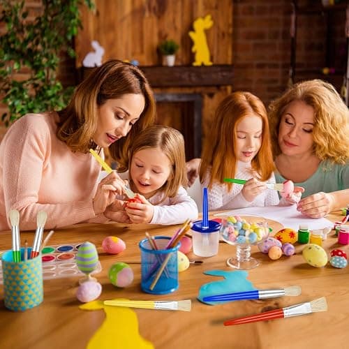 Paint Brushes for Kids, 10 Pcs Big Washable Chubby Toddler Paint Brushes, Easy to Clean & Grip Round and Flat Preschool Paint Brushes with No Shed Bristle for Acrylic Paint, Washable Paint thumbnail 2