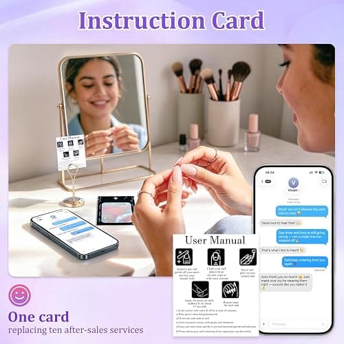100PCS Press On Nail Packaging Bag for Nail Art Business Salon | 100 Sets Press On Nail Packaging Kits with Holographic Bag, Nail Card, Adhesive Tape, Diamond Art Pens, Glue Clay & Tweezers thumbnail 4