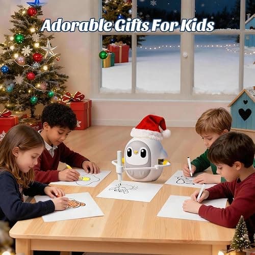 GMYGBY Drawing Robot for Kids, Montessori Learning Drawing Machine with 200 Cards, Smart Educational Painting Toy for 3 4 5 6 7 8 Year Old Boys Girls Birthday Party Gift- (Penguin) thumbnail 7