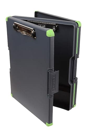 Dexas Duo Clipcase, Double Sided Clipboard Design, Portable Clipboards 13”x10” Gray/Green, Combine Style and Functionality Office Supplies for Nursing, School, Work, Trades, Home Office thumbnail 4