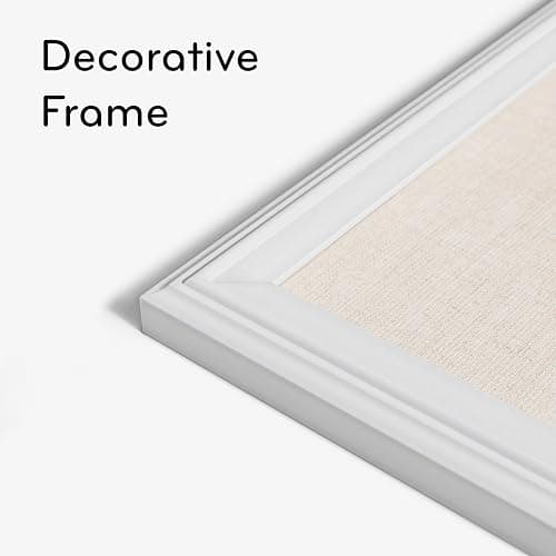 U Brands Bulletin Board, 18 x 24 Inch Linen Fabric Pin Board, Farmhouse White Wood Style Frame, Wall Message Center & Vision Board for Farmhouse Decor, Home Office, Classroom, Includes Push Pins thumbnail 4