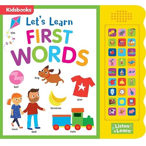 Let’s Learn First Words – Interactive 27-Button Sound Book for Babies & Toddlers | Early Learning Board Book with Adorable Art & Real-World Word Sounds - Image 1
