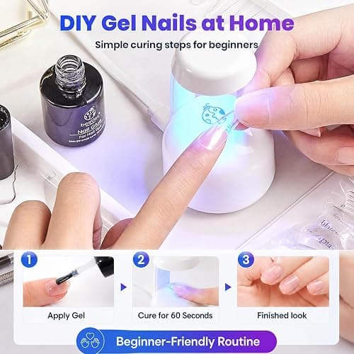 Beetles Mini UV Light for Gel Nails Flash Curing Innovative with Smart | Sensor for Easy and Fast Extension System, Portable Manicure UV LED Light for Gel Nail Polish DIY Nail Art thumbnail 3