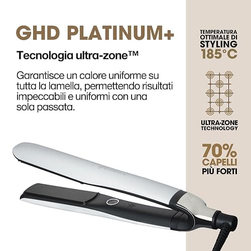 ghd Platinum+ Piastra & Styler Professionale Bianca – Capelli Più Forti, Maggiore Lucentezza, Protezione del Colore – Per Tutti i Tipi di Capelli thumbnail 2