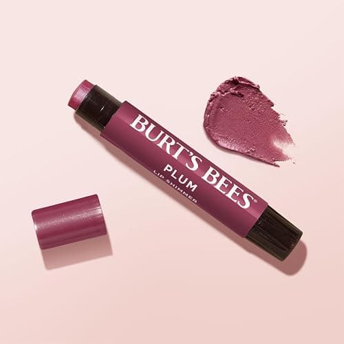 Burt's Bees Shimmer Lip Tint Set, Tinted Lip Balm Stick, Moisturizing for All Day Hydration with Natural Origin Glowy Pigmented Finish & Buildable Color, Plum (4-Pack) thumbnail 9