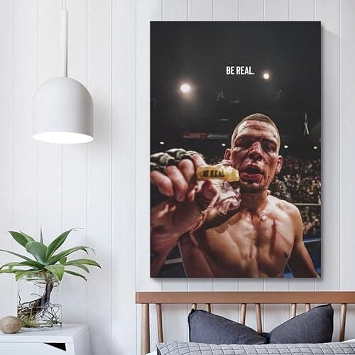 Nate Diaz 6 Canvas Poster Wall Art Decor Print Picture Paintings for Living Room Bedroom Decoration 12x18inch(30x45cm) thumbnail 5