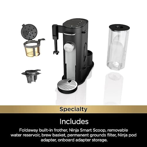 Ninja | Coffee Maker | Single Serve |Brew with Coffee Pods & Grounds| Compatible with K-Cup Coffee Pods | 4 Brew Styles, up to 24oz Cup Sizes & 56oz Removable Reservoir | Black | PB051 thumbnail 7