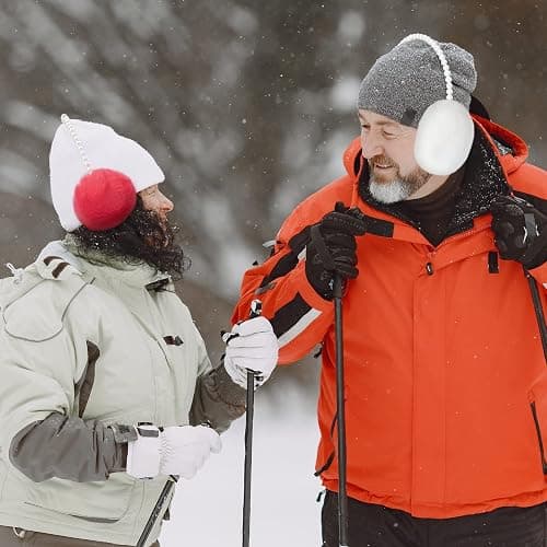 RONRONS Women Soft Plush Earmuffs Outdoor Warmers with Pearl Headband thumbnail 5