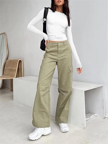 Long Sleeve Shirts for Women - Casual Y2K Printing Crop Tops Crewneck Slim Fit T-Shirt Tees thumbnail 3