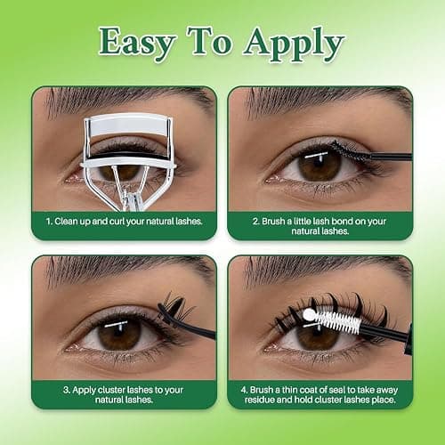 LASHSUN Fairy Lash Clusters Kit Manga Lash Wet-Look Spiky DIY Home or Travel Cluster Eyelash Extensions Pestañas Postizas Naturales Invisible Lash Band+Lash Bond&Seal,Tweezers (Fairy Kit) thumbnail 6