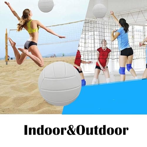 ABAJI Volleyball Official Size Thicker PVC Pure Color with Pump Waterproof Anti-Explosion Design Training Practice Indoor Outdoor Beach Pool Play thumbnail 6