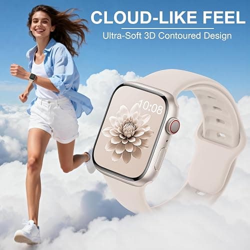 10 Pack Silicone Bands Compatible with Apple Watch 38mm 40mm 41mm 42mm 44mm 45mm 46mm 49mm Women Men, Soft Waterproof Replacement Wrist Sport Band for iWatch Series 11 10 9 8 7 6 5 4 3 2 1 SE Ultra thumbnail 5