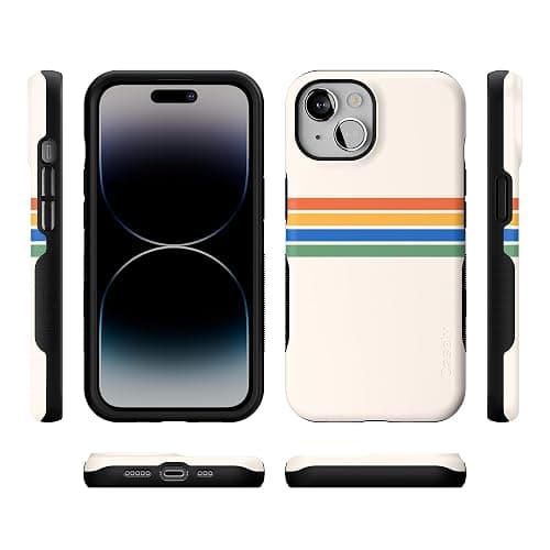 Casely iPhone 14 Case | Totally Groovy | Rainbow Stripes Colorblock | Compatible with MagSafe | Bold Protective Design thumbnail 9