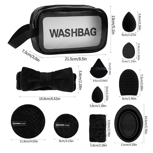 Pinselset Makeup MAANGE 54-teiliges Make up Pinsel Set, hochwertige synthetische Make-up-Pinsel, multifunktionales Schminkpinsel Set für Frauen und Mädchen (Schwarz, 54-teilig) thumbnail 2