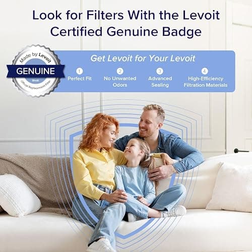 LEVOIT Air Purifiers with Washable Filters for Large Room Bedroom Home, Smart WiFi Air Quality Monitor, HEPA Sleep Mode and Auto Mode, Removes Pet Hairs, Allergies, Pollen, Smoke, Dust, Vital100S - Vital 100S thumbnail 6