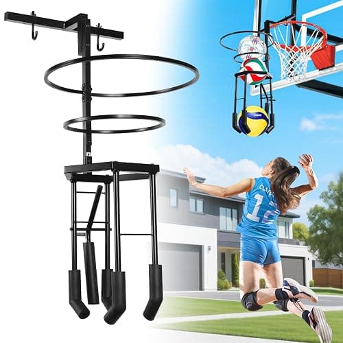 Multi-functional Automatic Volleyball Training Equipment Aid, Volleyball Spike Serve Trainer for Volleyball Hitting Trainer, Height Adjustable Volleyball Rebounder Practice Setter Training Equipment - Image 1