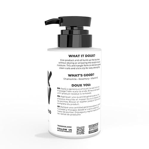 The Doux BREAKDOWN Clarifying Shampoo for Curly & Textured Hair — Vitamin E & Rosemary Detox Shampoo for Men & Women — Sulfate‑Free, Anti‑Build‑Up & Oily Hair Cleanser thumbnail 4