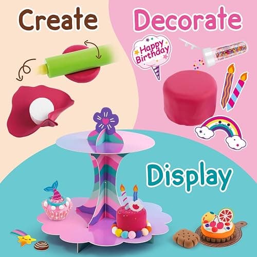 Drama Planet Craft Kits for Kids, Make Your Own Mini Desserts with Air Dry Clay, Create & Display Clay Creations, Art Activities, Great Gifts for Girls thumbnail 3