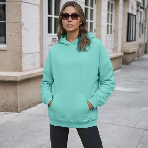 YARBCEN Womens Hooded Hoodies Sweatshirts - Long Sleeve Crewneck Sweaters With Pocket 2026 Fashion Spring Oversized Clothes thumbnail 4