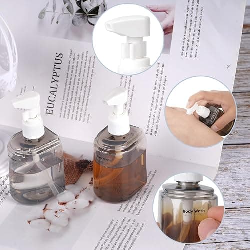 Yamadura Travel Bottles for Toiletries, TSA Approved, 2 Pack Refillable Pump Bottles, Green thumbnail 3