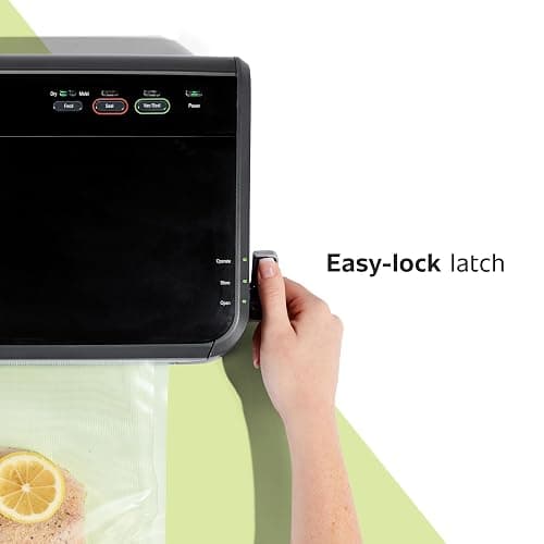 FoodSaver Vacuum Sealer Machine, Automatic Bag Detection, Sous Vide Friendly, with sealer bags, roll, handheld vacuum sealer, black thumbnail 4