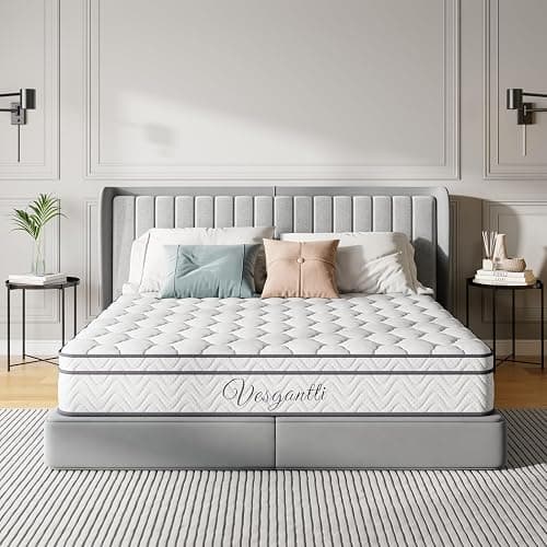 Vesgantti Small Double Mattress, 10.3 Inch Hybrid Mattress 4FT with Breathable Foam and Individually Pocket Spring - Medium Firm, Classic Box Top Collection(120x190x26cm) thumbnail 8