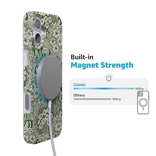 Casely iPhone 16 Case | Mystic Meadow | Green Gardens | Compatible with MagSafe | Classic Ultra Slim Design thumbnail 8