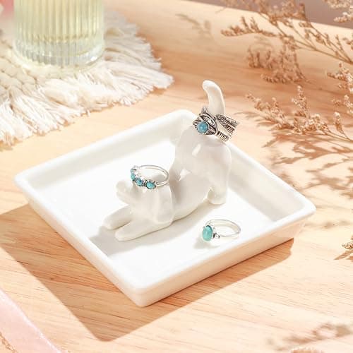 Titanape Dog Mum Gifts, Dog Ring Holder Dish Jewelry Holder | Dog Lovers Present for Women Friends Female Mum Nana Auntie as Valentine's Day Mothers Day Birthday Wedding Christmas thumbnail 2