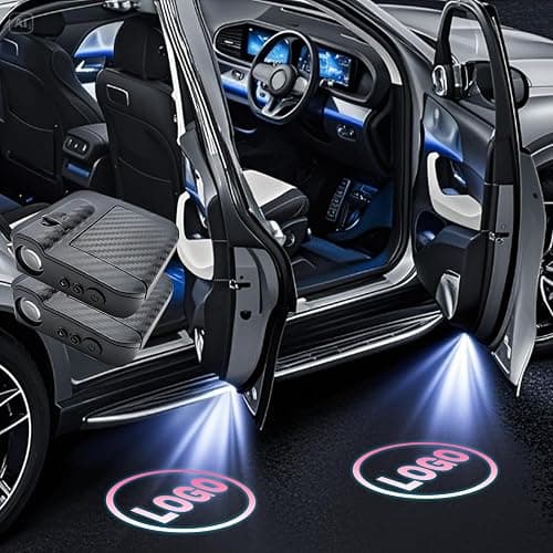 Oqeiplx 2PCS Custom Car Door Projector Lights Text Logo Personalized Logo LED Projector Car Door Step Courtesy Welcome Lights - Image 1