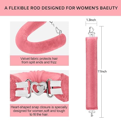 Togayu Heatless Curls Overnight Hair Care Set - Jumbo Velvet Hair Curlers | No Heat Hair Rollers for Women, Comfortable Sleep-In Hair Rollers with Satin Scarf, No Heat Damage Curling Rods for All Hair thumbnail 2