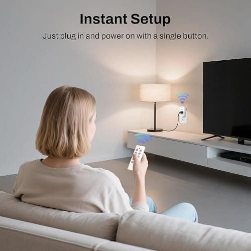 BN-LINK Wireless Remote Control Outlet Electrical Switch for Lights, Fans, Christmas Lights, Small Appliance, 100ft Long Range White (Learning Code, 5Rx-2Tx) 1200W/10A, ETL & FCC Certified thumbnail 4
